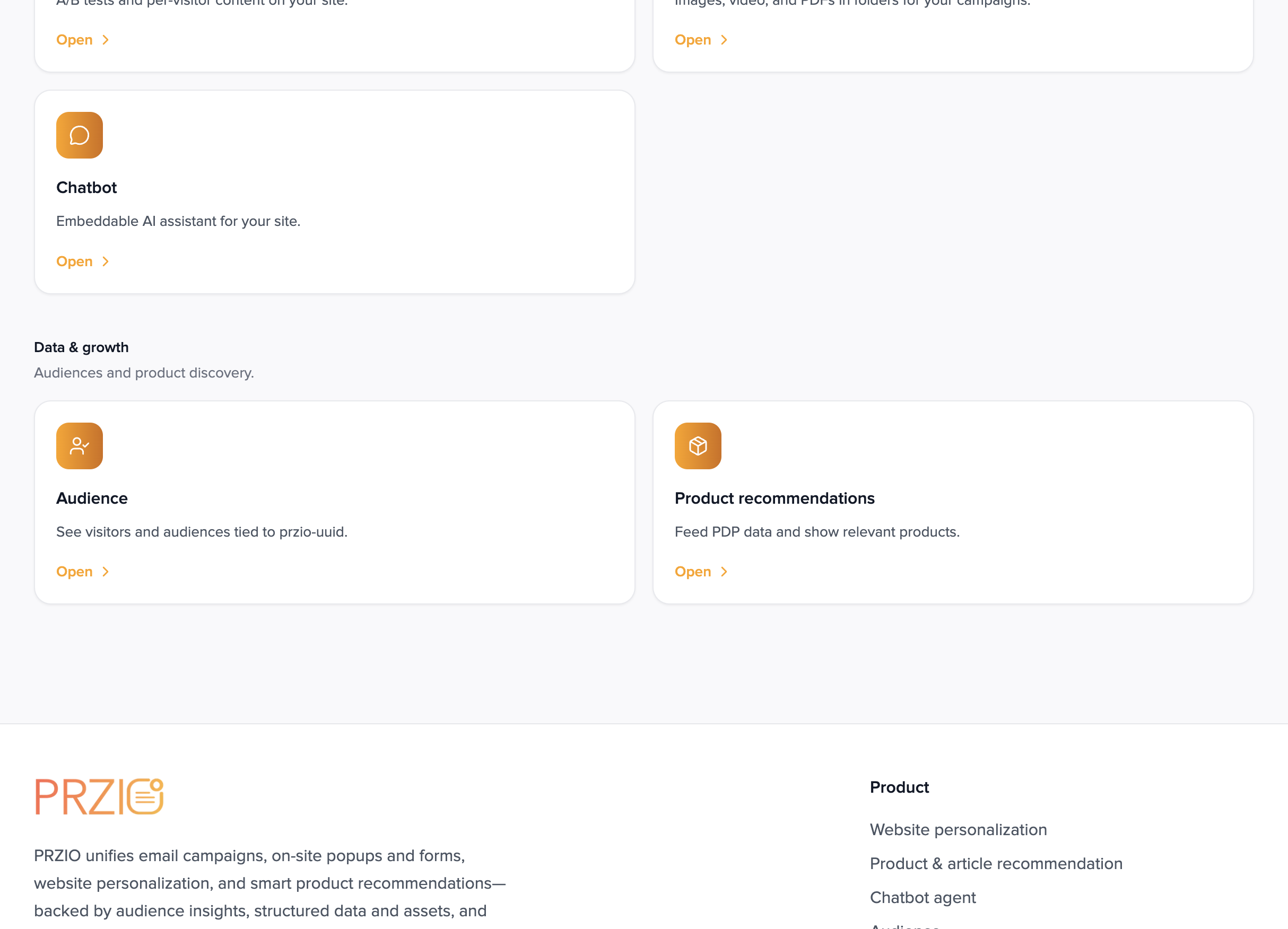 Project iffd: Audience card under Data and growth
