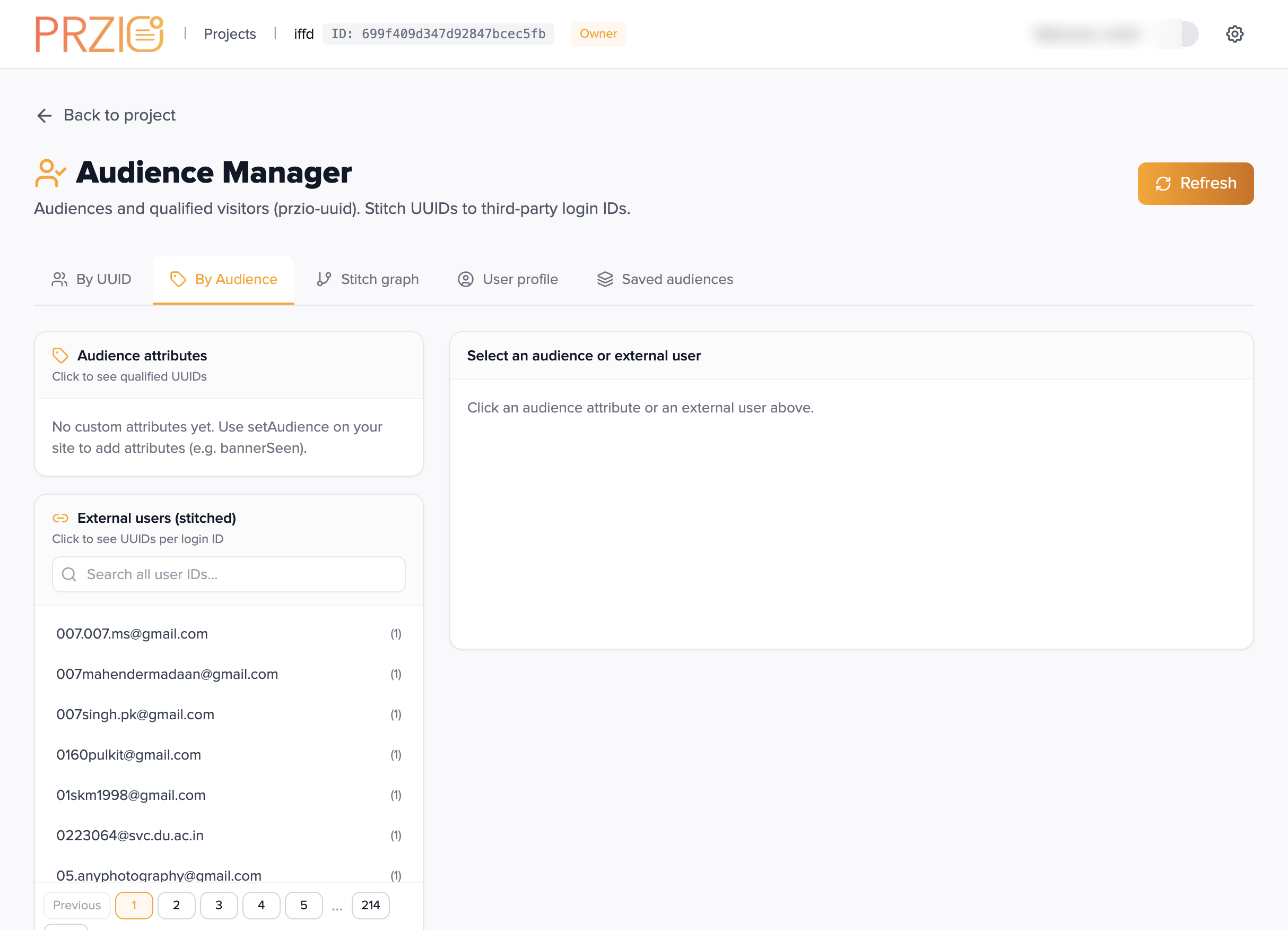 By Audience: attributes and external users