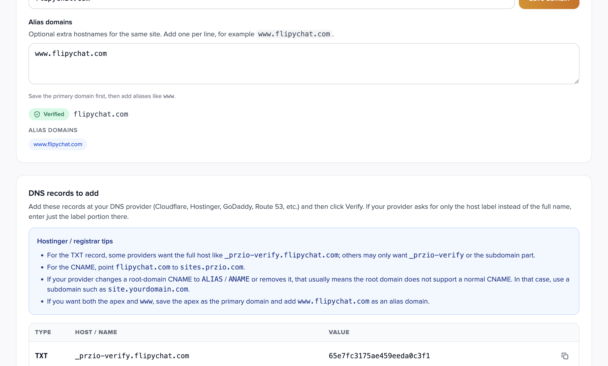 DNS records to add with TXT and CNAME and registrar tips