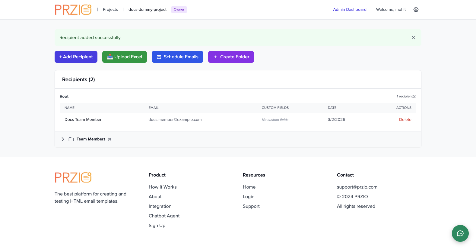 Member added successfully list updated
