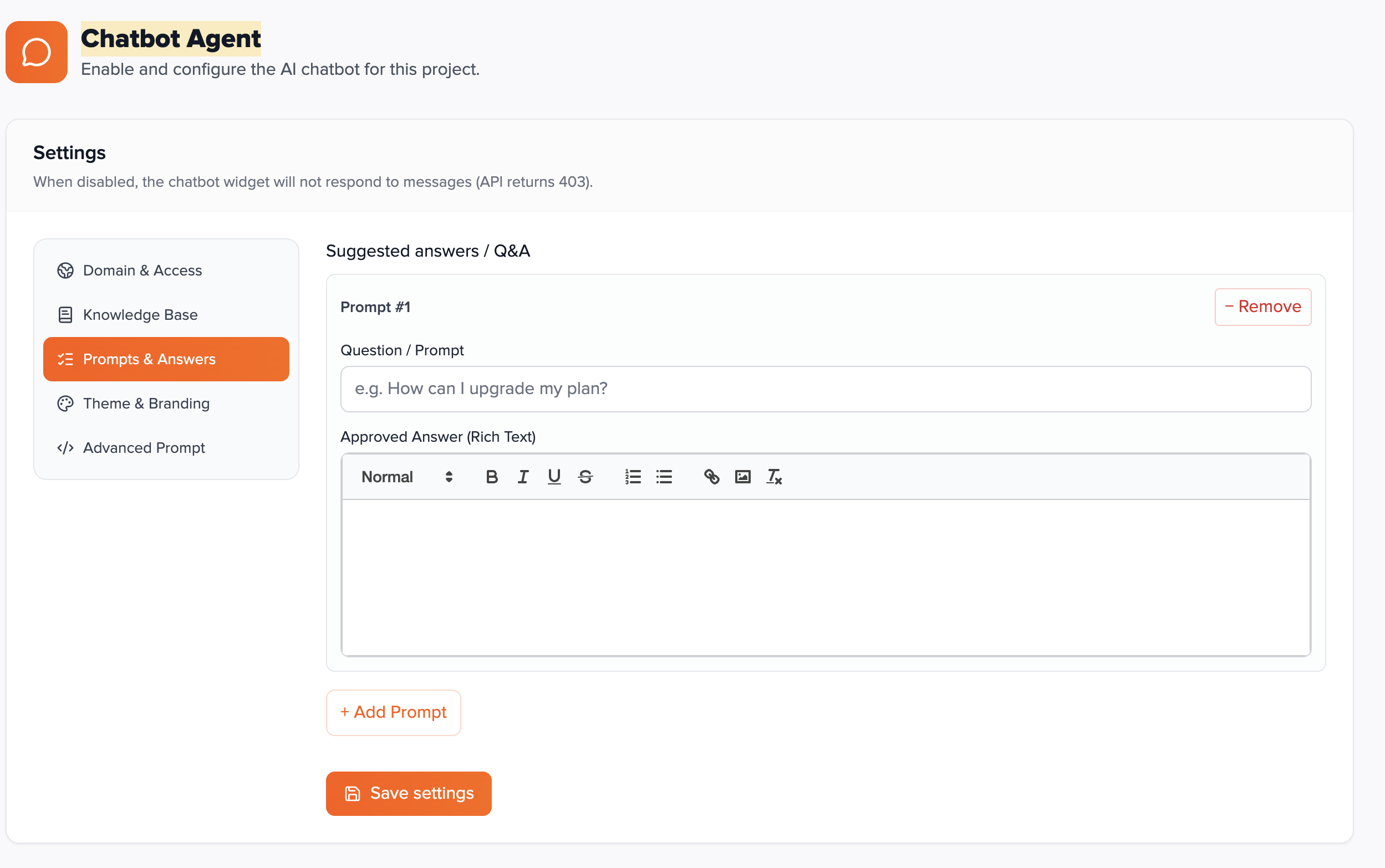 Widget on a live site